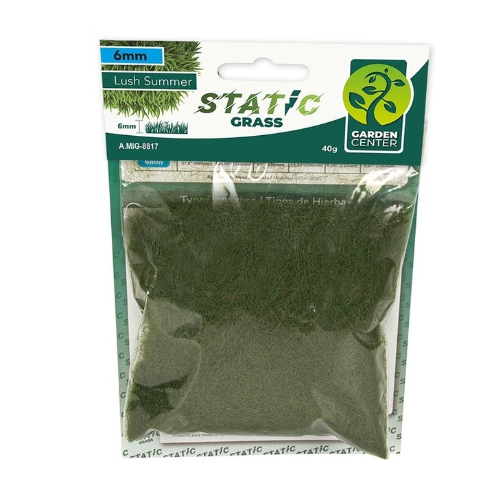 Iarba statica pentru diorame A.Mig 8815 Static Grass Lush Summer 6 mm 40gr MIG 8817