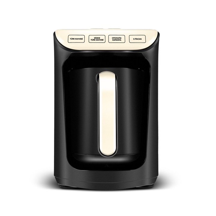 Cafetiera turceasca, Karaca, Hatır Köz, Cream, pentru 5 cesti, 535 W, Avertizare sonora, Sistem prevenire umplere