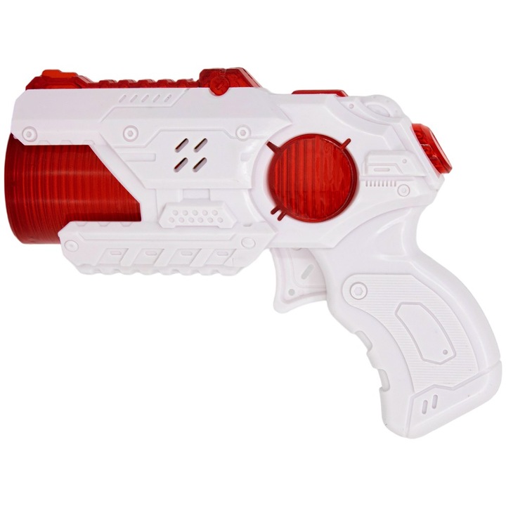 Jucarie Interactiva Pistol Spatial Galaxy SG02, Cu Sunete si Lumini, Rosu, Pentru Copii, 14 x 11 Cm, Dalimag