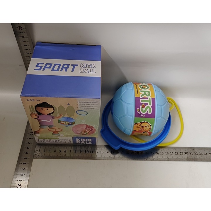 Minge pentru Sărit, cerc 12 cm, cordă 52 cm, iluminată, albastru, set 4-6 ani