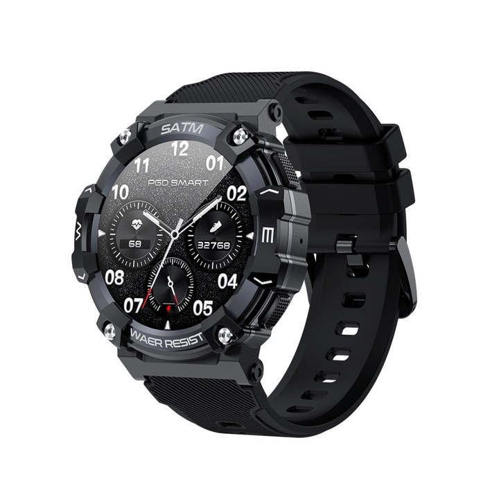 Ceas sport inteligent de calitate militara pentru barbati si femei, ritm cardiac si detectarea sanatatii oxigenului din sange, bratara impermeabila IP68, apel Bluetooth, somn stiintific