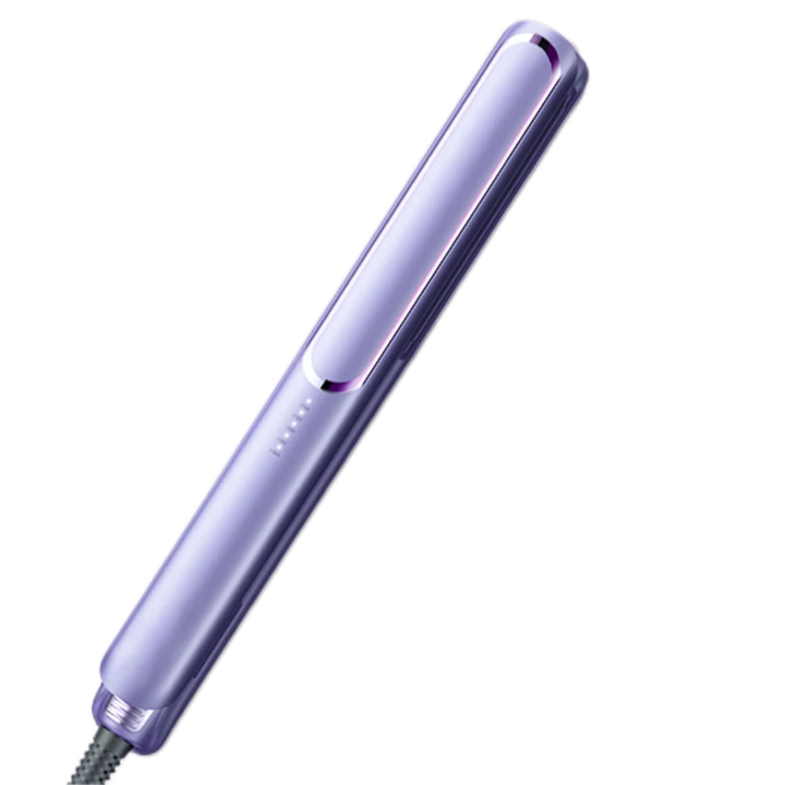 2 az 1-ben negatív ionos hajvasaló és hajcsavaró, 10 másodperc alatti gyors felmelegítéssel és automatikus kikapcsolással - lila