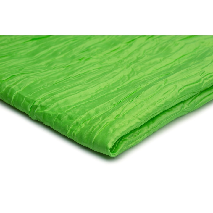 Плат, светлозелен, набръчкан, 100% полиестер, размери 50cm x 145cm