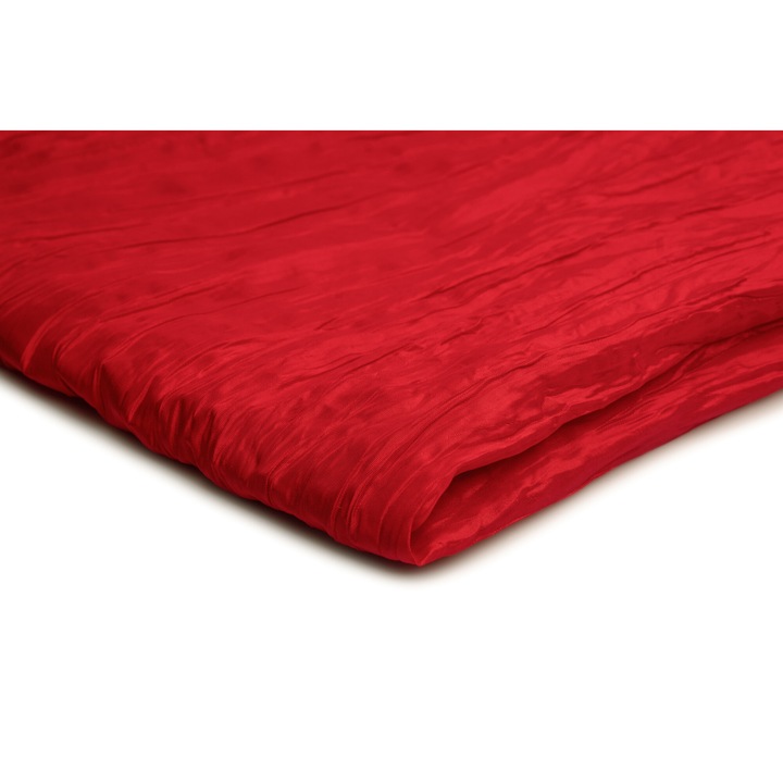 Tesatura Tafta sifonata Rosu, 100% poliester, Dimensiuni 50cm x 145cm