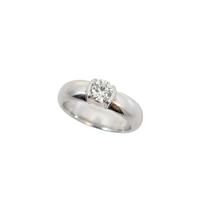 Inel de Logodna din Platina TIFFANY & Co. Etoile Diamant Natural 0.52ct. F SI2 M51.5 11.46g