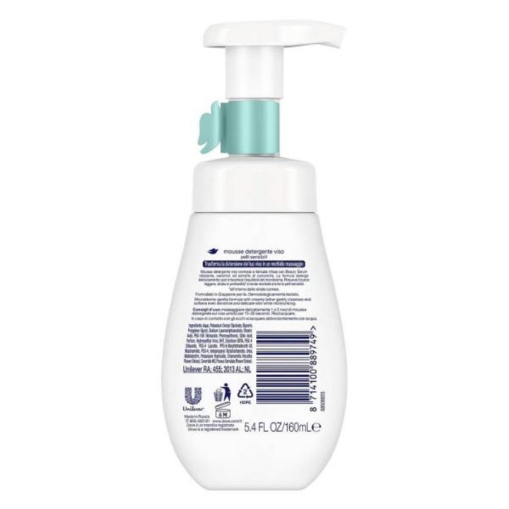 Spuma de curatare piele sensibila Dove 160 ml