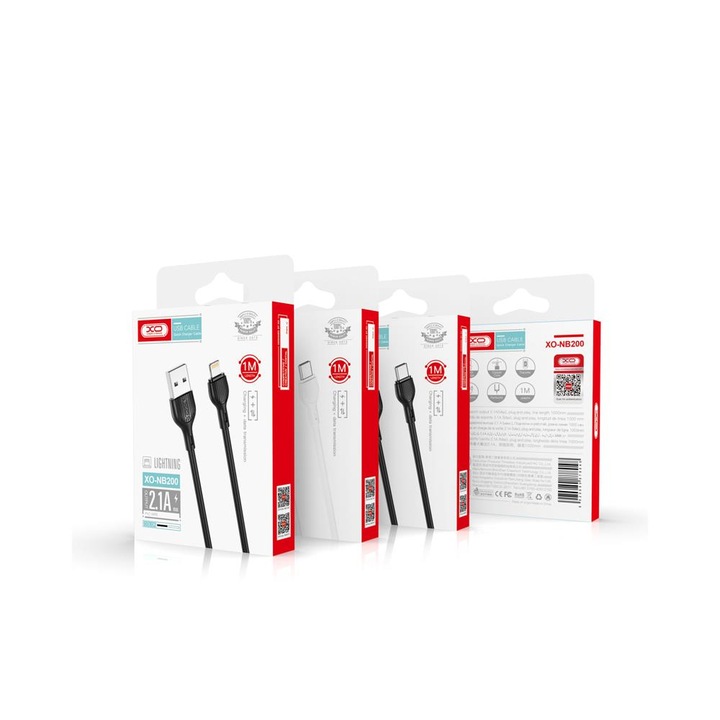 Nb200 Usb kábel - 1.0m 2.1a Fekete