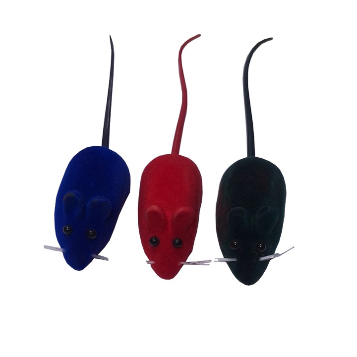 3 db-os éneklő egér készlet, Vision XXI, Multicolor, 5,5cm