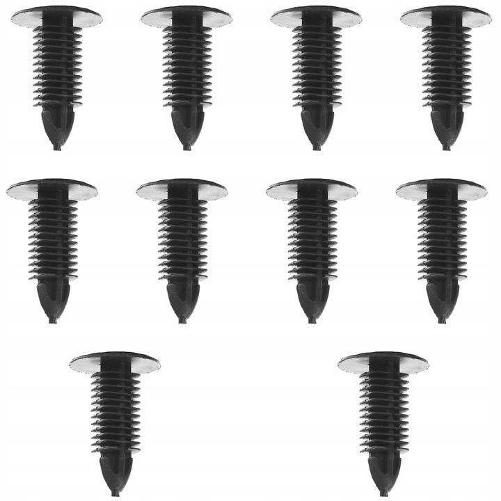 Rögzítő klipsz, kárpitfedélhez, univerzális méretű, különböző autótípusokhoz, 8mm, fekete