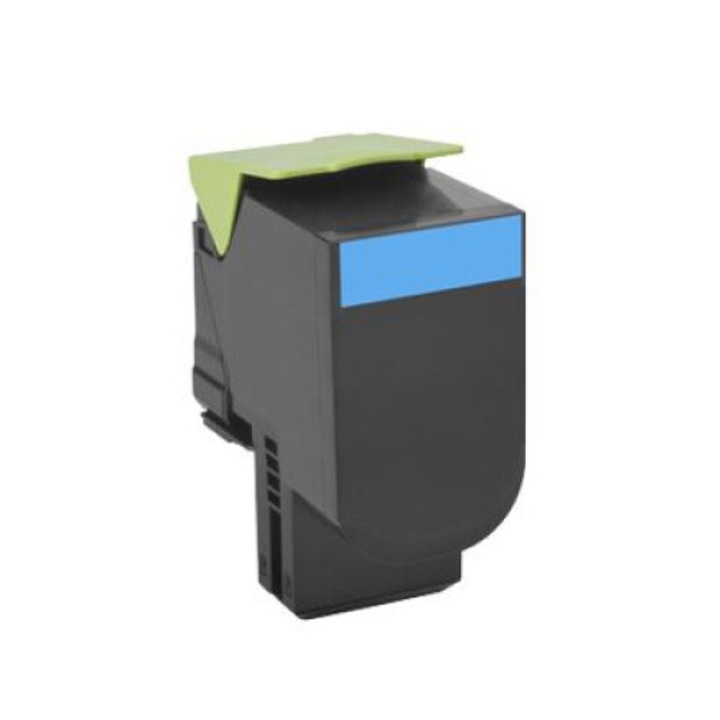 Toner compatibil cu Lexmark CX310/CX410/CX510 Cyan, 2000 de pagini