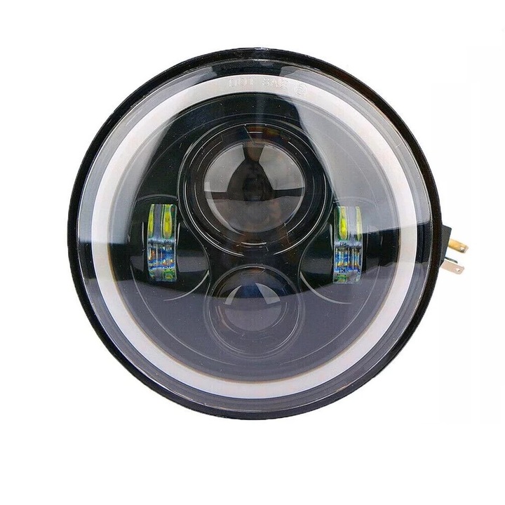 Far LED universal cu faza scurta / lunga semnalizator alb-galben 6500 lm pentru ATV SUV motocicleta camion tractor si altele 12V-24V