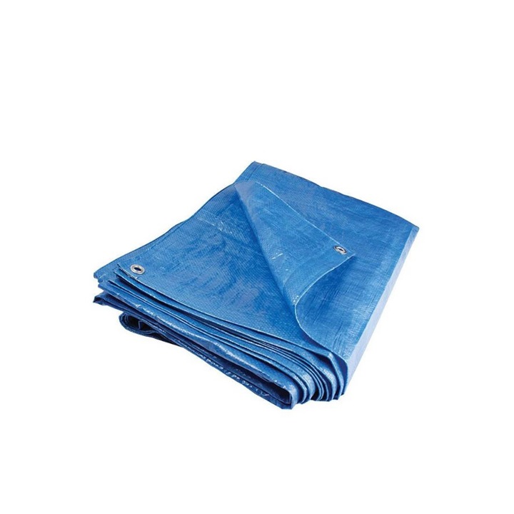 Prelata EDAR cu Inele, protectie UV, Impermeabila, 4 m lungime, latime 5m, Albastru