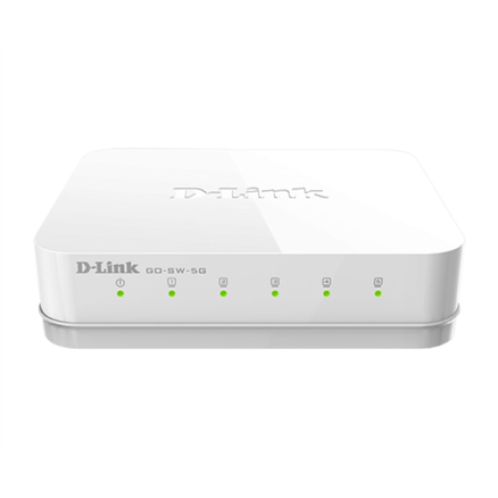 Switch D-Link GO-SW-5G/E, 5 Porturi Gigabit Ethernet, Alb