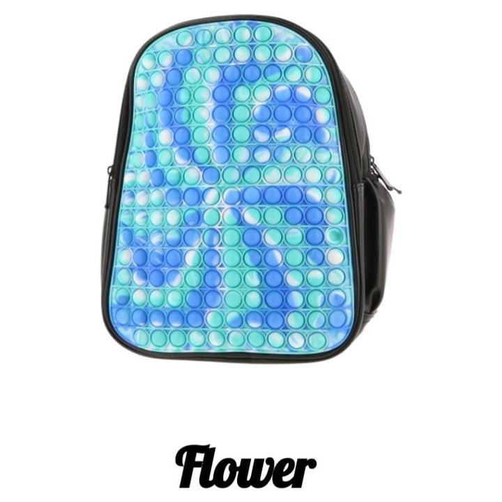 Rucsac JOY Pop It piele ecologica P11, 31 x 24 x 12 cm, Flower