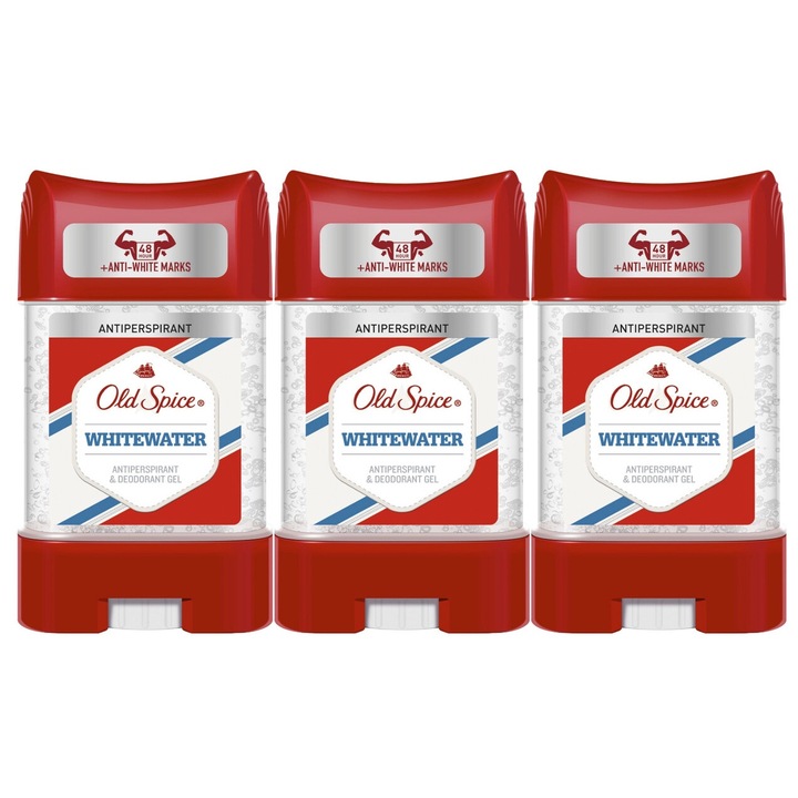3 db Old Spice izzadásgátló pálcika gél 70 ml-es férfi Whitewater készlet, egész napos friss, intenzív friss illat, fehér foltok ellen, élénkítő, hosszan tartó frissesség, 48 órás védelem