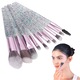 Set pensule machiaj Zeaicos, 10 bucati, multicolor, 155-185cm