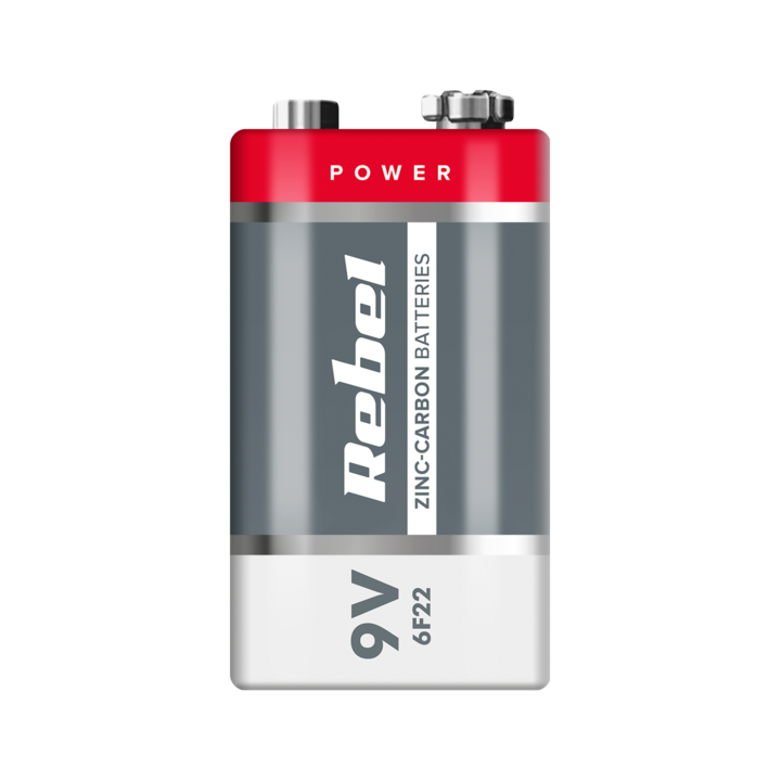 Baterie zinc carbon REBEL 6F22