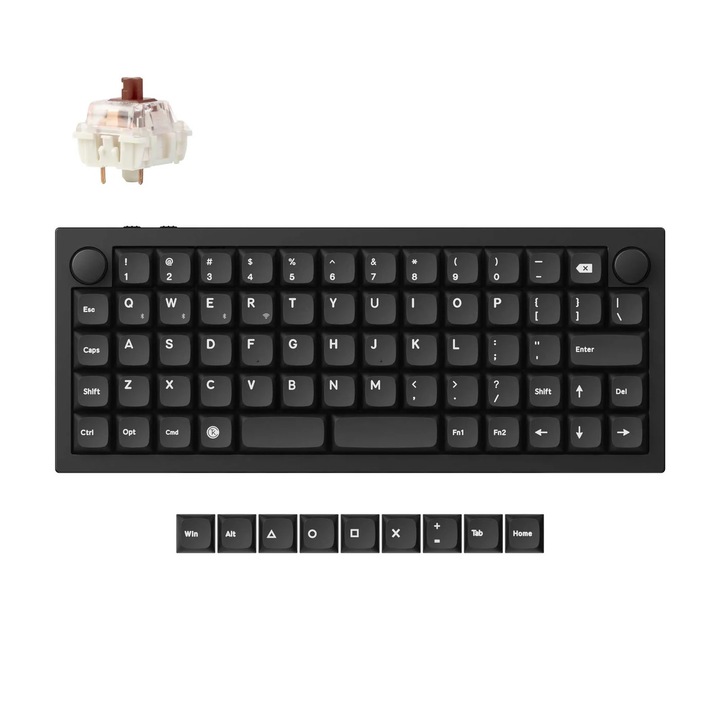 Безжична механична клавиатура Keychron Q15 Max QMK/VIA, Hot-Swappable, 2.4GHz, Bluetooth 5.1, USB-C, Gateron Jupiter Brown, черна