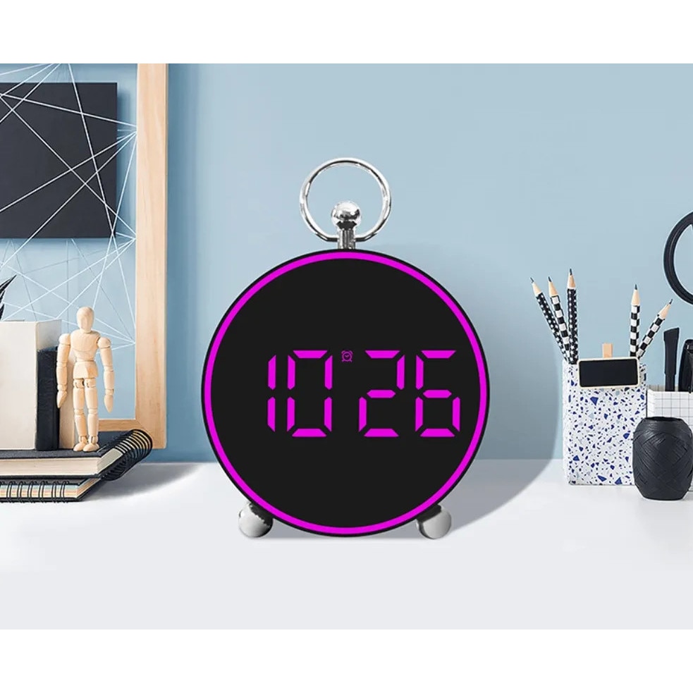 Ceas Digital de Masa sau Perete, cu Alarma, Snooze, Lumina LED, Mod ...