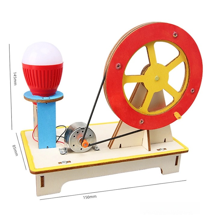Образователна играчка от дърво и метал, научни експерименти, ръчен генератор, комплект за деца