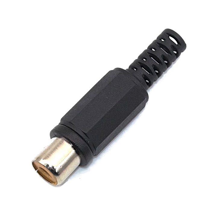 Conector RCA, SE, negru, plastic/otel galvanizat, 3.25mm x 42mm