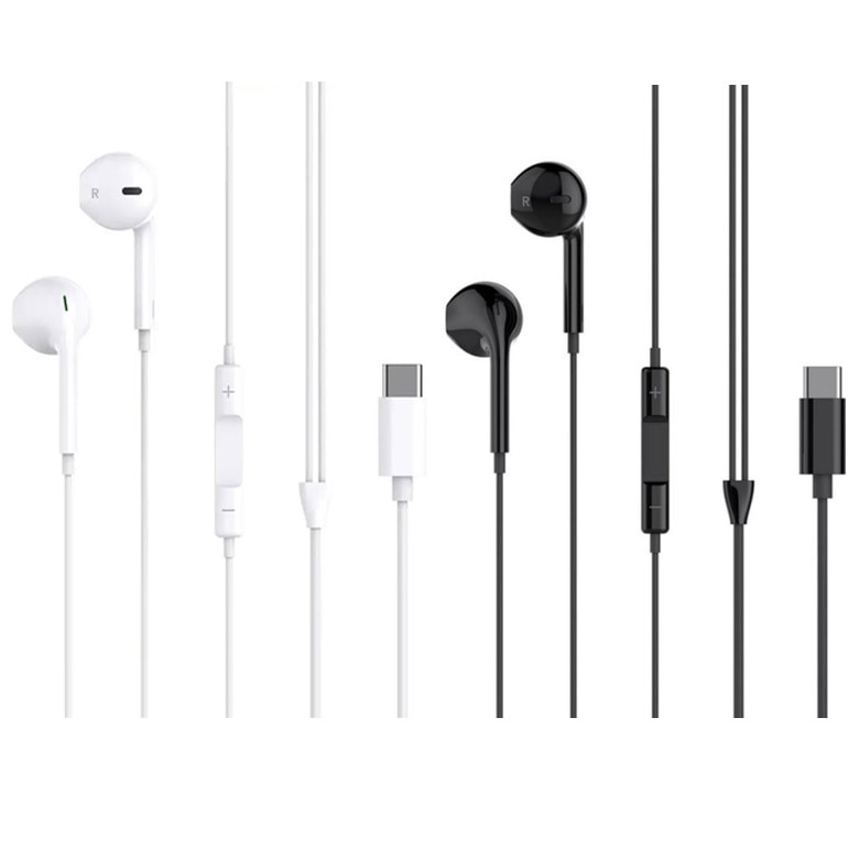 Casti cu Mufa Type-C, XO-EP72, Compatibile iPhone 15/16 si Android, 1.2m, Microfon si Control volum, Alb