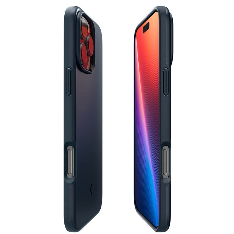 Husa slim Spigen Thin Fit MagSafe compatibila cu iPhone 16 Pro Metal Slate