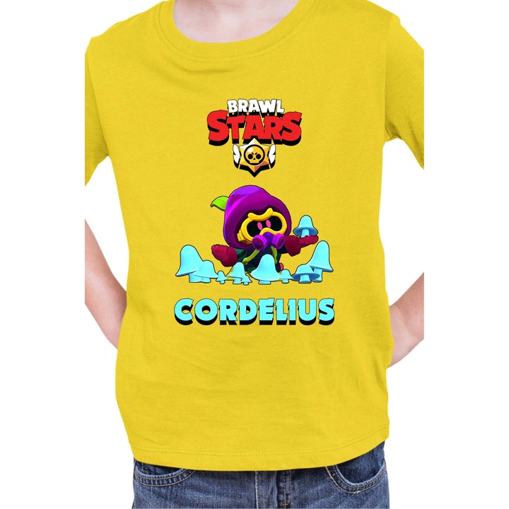 Gyerek póló Brawl Stars Tralala Cordelius 1, Sárga