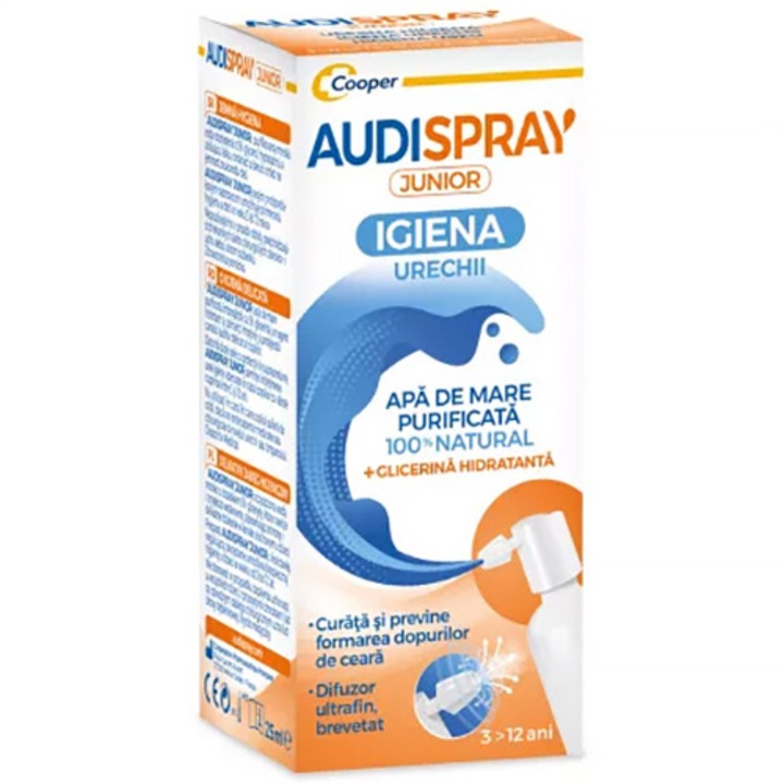 Audispray Junior, igiena urechii, 25ml