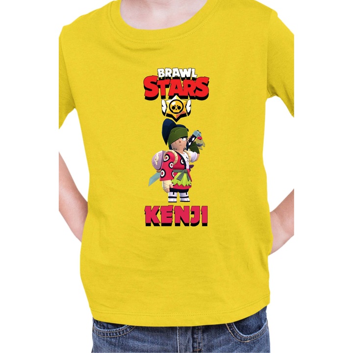 Gyerek póló Brawl Stars Tralala Kenji 1, Sárga