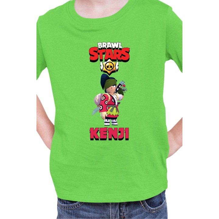 Gyerek póló Brawl Stars Tralala Kenji 1, Limezöld