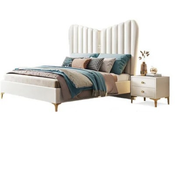 Pat Montefino 180x200 cm Tapitat Catifea Crem Somiera Inclusa