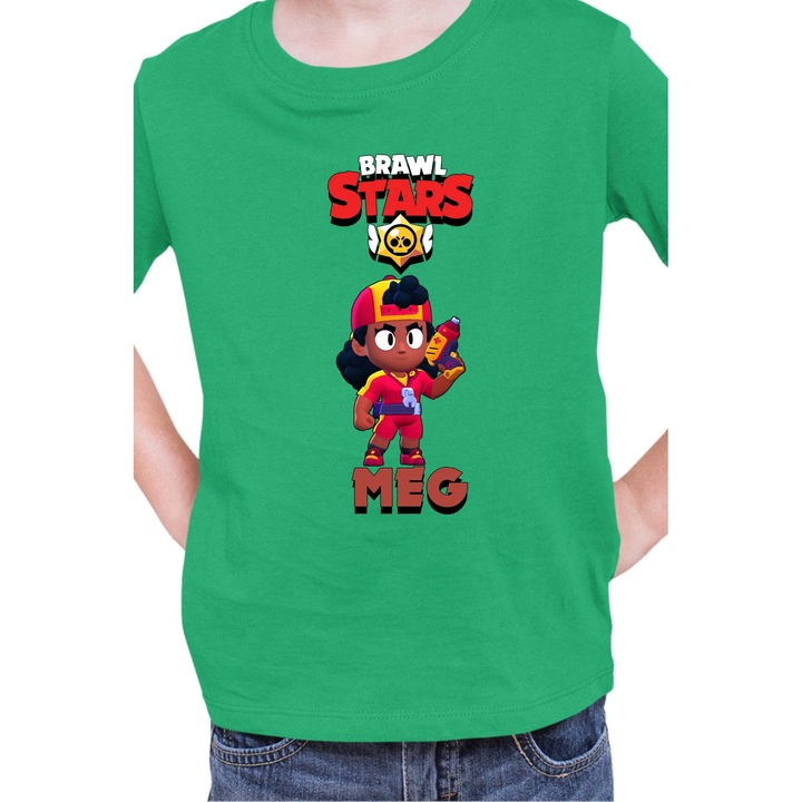 Gyerek póló Brawl Stars Tralala Meg 1, Zöld