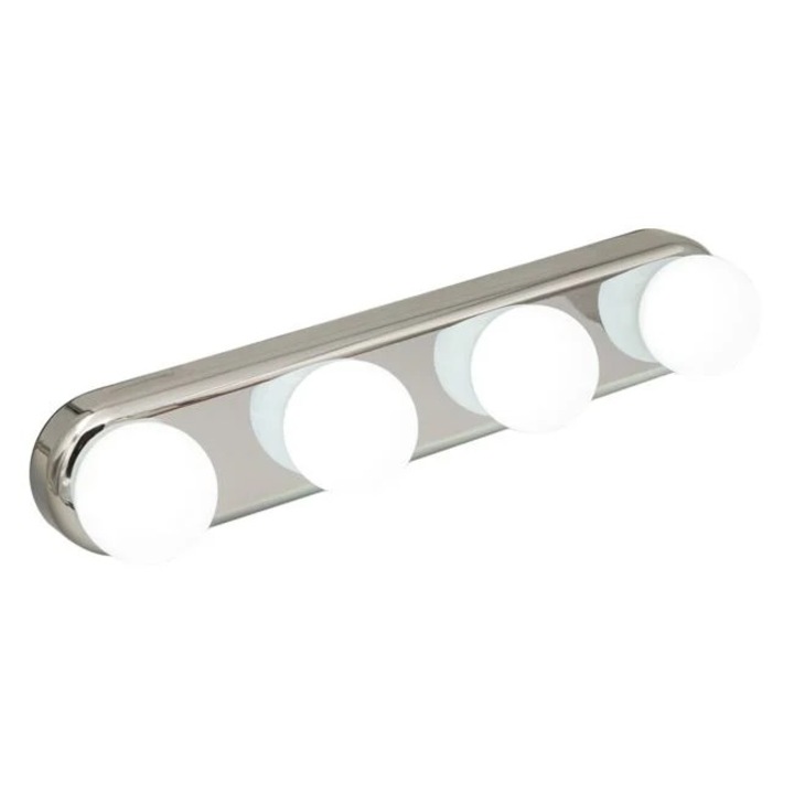 Suport luminos pentru oglinda Antbro® cu 4 Becuri LED, 30x6x7cm