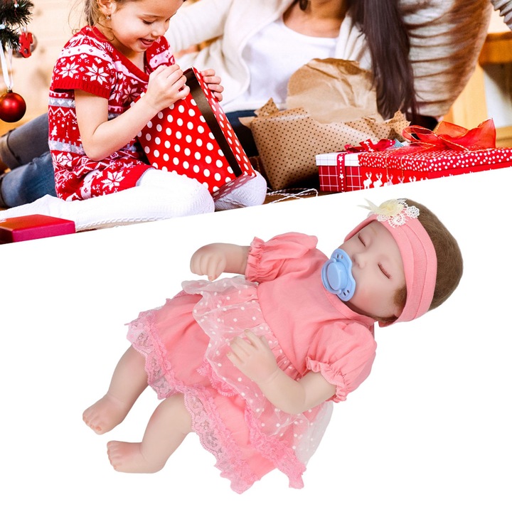 Újjászületett babák, aranyos, szórakoztató, valósághű, élethű, puha szilikon baba játékok 3 éves és annál idősebb lányoknak, 13,8 hüvelyk