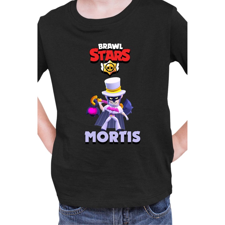 Gyerek póló Brawl Stars Tralala Mortis Gala, Fekete