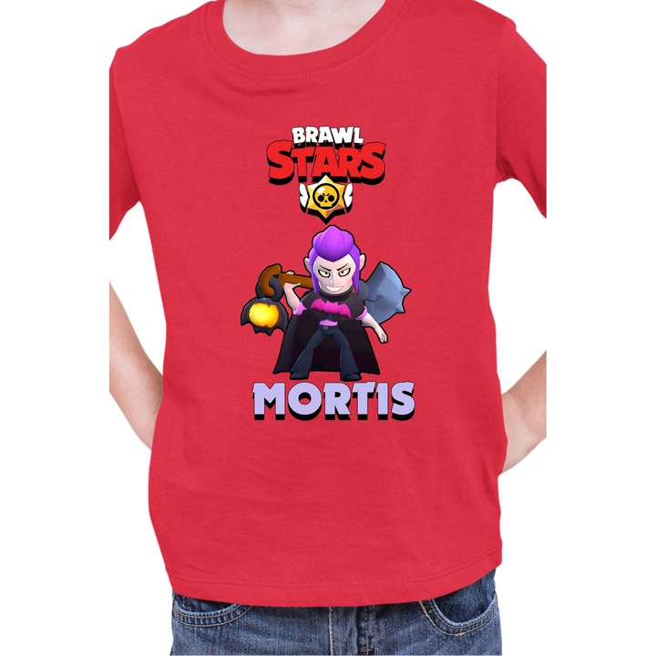 Gyerek póló Brawl Stars Tralala Mortis 1, Piros