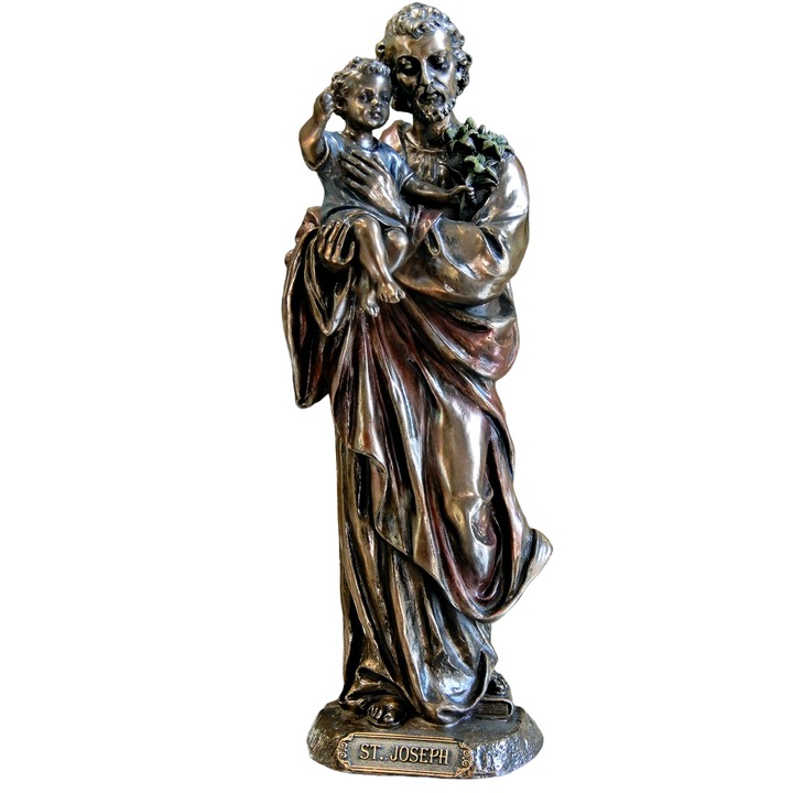 Фигурка на Свети Йосиф дърводелеца с Исус на ръце Веронезе 21см