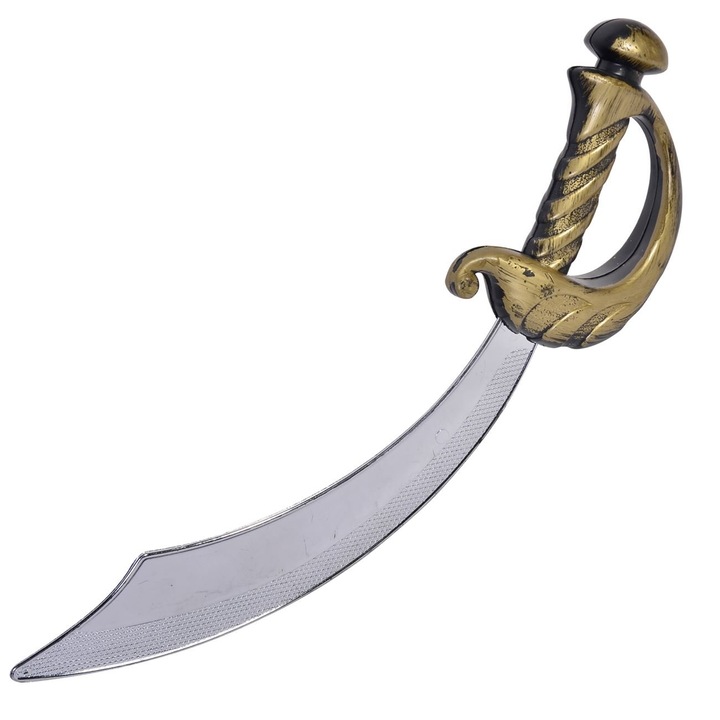 Sabie Pirat, Plastic, Lungime 45cm, Auriu