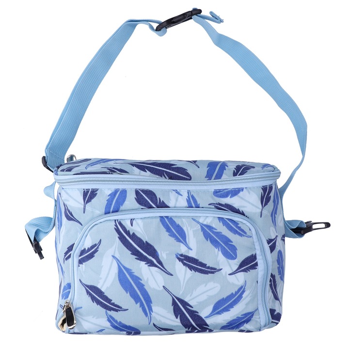Többfunkciós pelenkázótáska, szigetelt, vízálló, cumisüveg- és ruhazsák (kék)