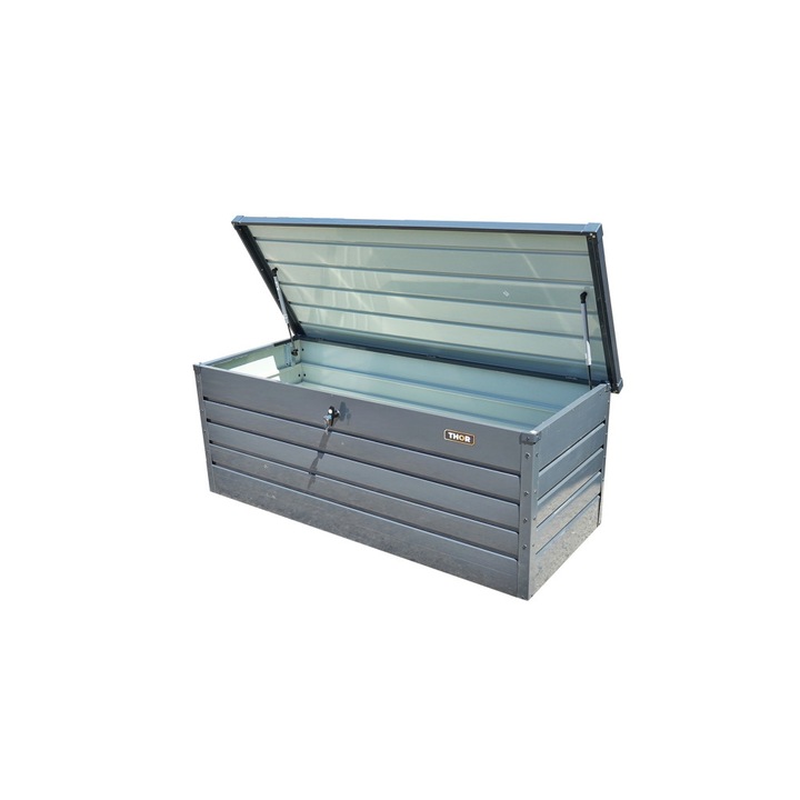 Cutie, Lada Depozitare idealSTORE Metalica Tip Banca, Dimensiuni 165x70x63cm