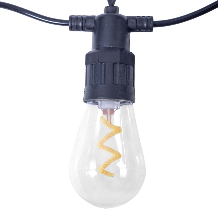 Светещ гирлянд, соларен, декоративен, свързващ се, Naimeed D6116, 5 м, 10 LED крушки, Cool White Light