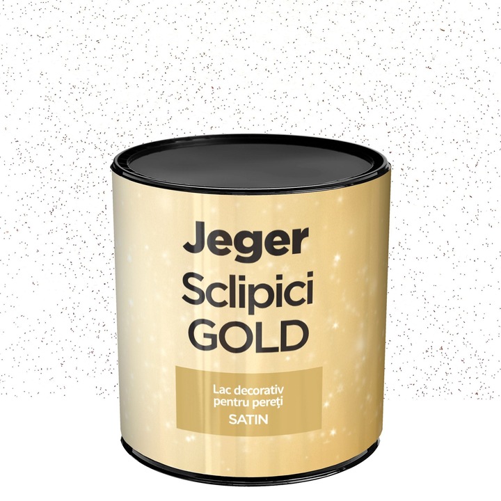 Декоративен лак с блясък, за ефектна боя, Jeger, златист, 0,5л