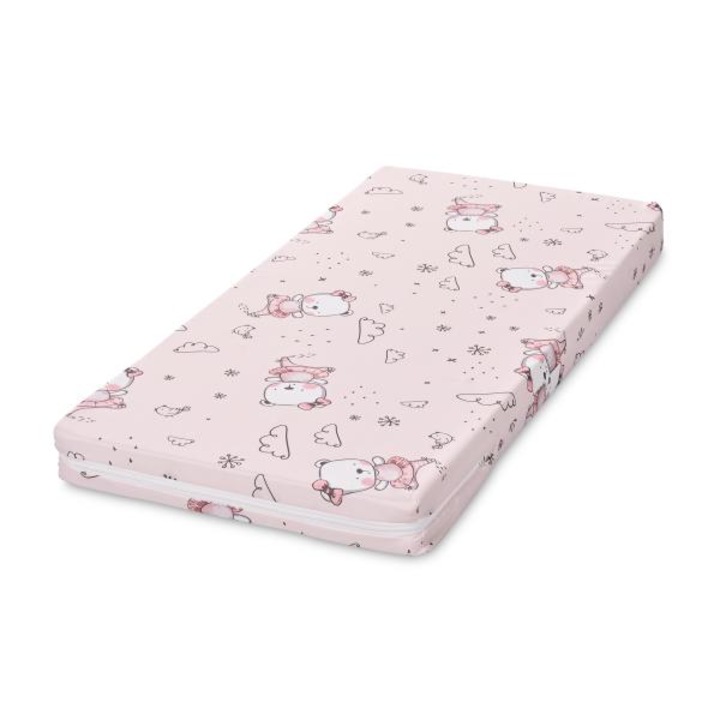 Saltea patut balansoar, Lorelli, First Dreams, 90 x 42 x 6 cm, spuma elastica, Pink Ballerina Bear