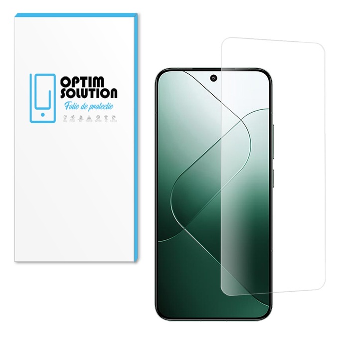 Noble 2.5D edzett üvegfólia Xiaomi 14T / 14T Pro telefonhoz, Optim Solution, 9 órás ellenállás, fejlett érintésérzékenység, robbanásbiztos, buborékmentes, UHD tisztaság, optimális védelmi technológia, világos látás, ujjlenyomat-mentes, átlátszó