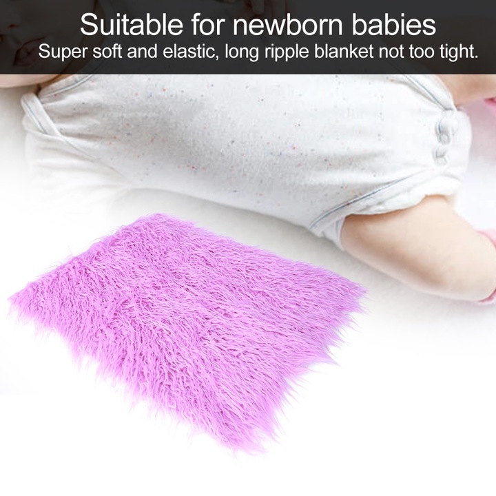 Gyermek Fotó Takaró Puha Akril Újszülött Fotózás Kellék Takaró Baba Fotó Kellék Lila