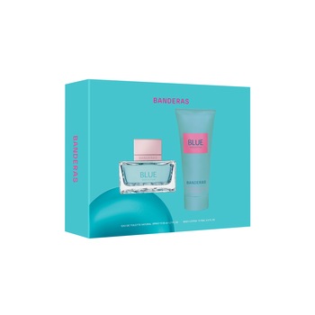Set cadou Antonio Banderas Blue Seduction Woman: Apa de toaleta, 50 ml + Lotiune de corp, 75 ml