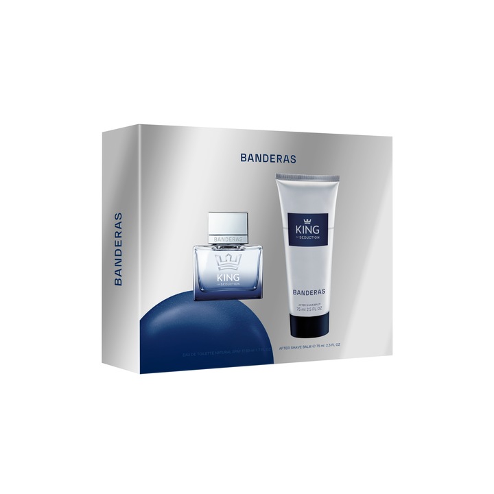 Комплект Antonio Banderas KING OF SEDUCTION: Тоалетна вода, 50 мл + Балсам за след бръснене, 75 мл