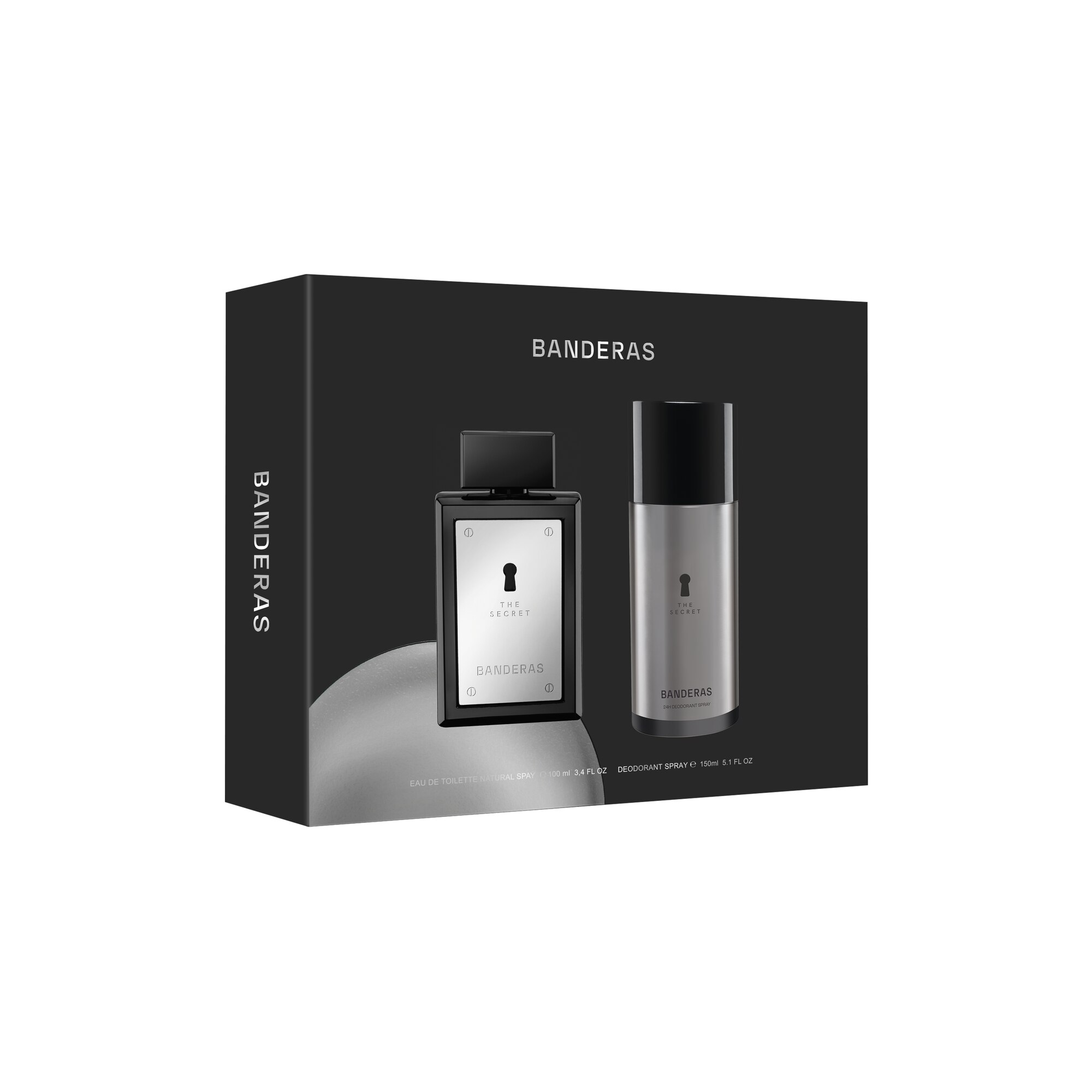 Set cadou Antonio Banderas The Secret: Apa de toaleta, 100 ml + Deodorant Spray, 150 ml