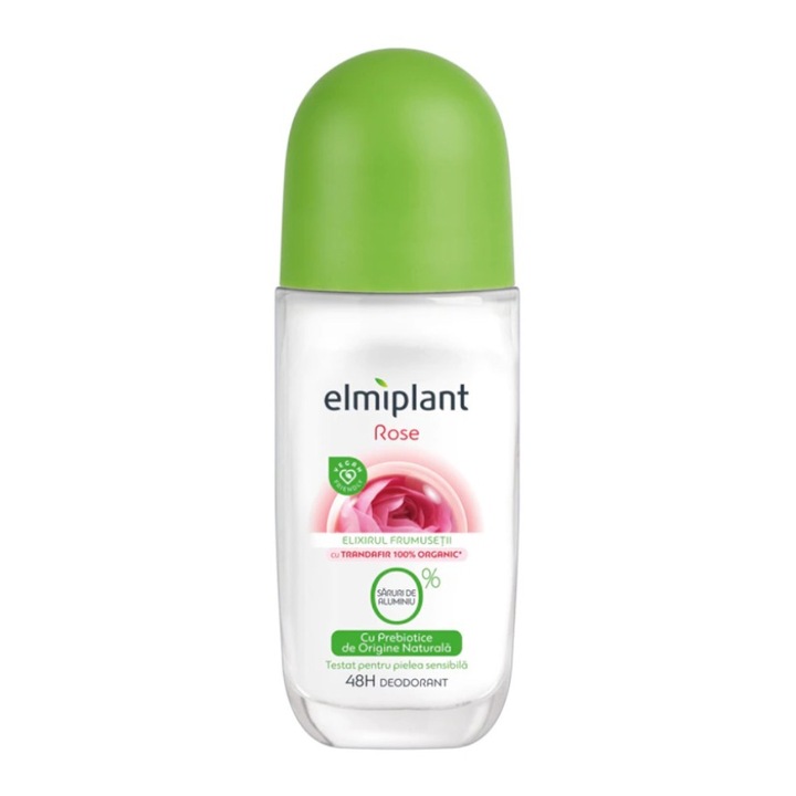 Set 4 x Deodorant Antiperspirant Roll-On Elmiplant Rose Elixir, 50 ml
